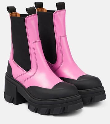 Leather Chelsea ankle boots | Ganni