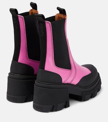 Leather Chelsea ankle boots | Ganni