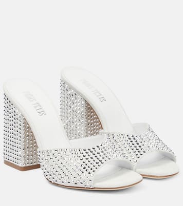 Holly Anja embellished suede mules | Paris Texas