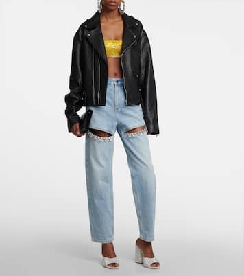 Holly Anja embellished suede mules | Paris Texas