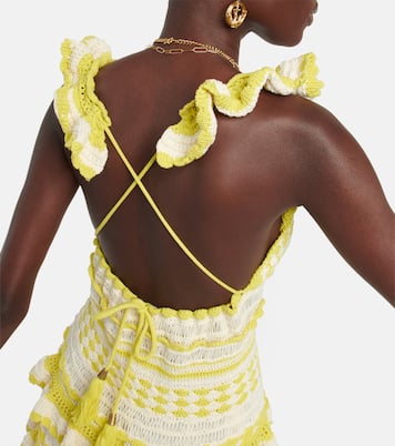 Miniabito Halcyon in crochet di cotone | Zimmermann