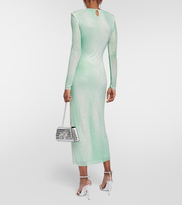 Embellished mesh midi dress | Self-Portrait