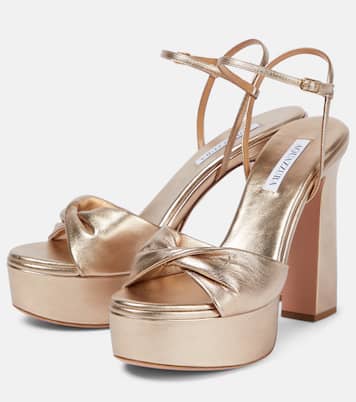 Twist 120 leather platform sandals | Aquazzura