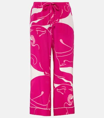Pantaloni Panther in crêpe de chine | Valentino