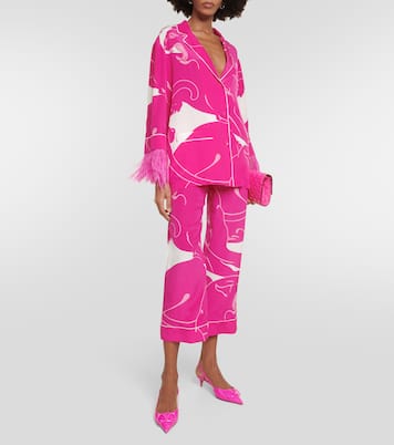 Pantaloni Panther in crêpe de chine | Valentino