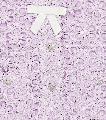 Embellished guipure lace cardigan | Self-Portrait Kids