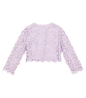 Embellished guipure lace cardigan | Self-Portrait Kids