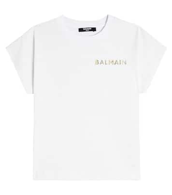 로고 코튼 저지 티셔츠 | Balmain Kids