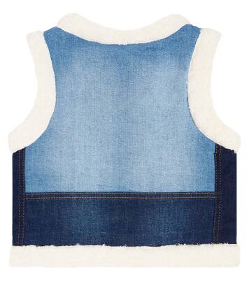 Gilet in denim e pile | Chloé Kids