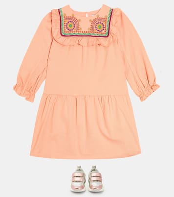 Abito in cotone con ricamo | Stella McCartney Kids