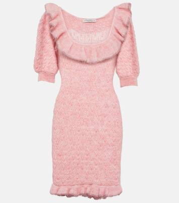 Embroidered mohair-blend minidress | Alessandra Rich