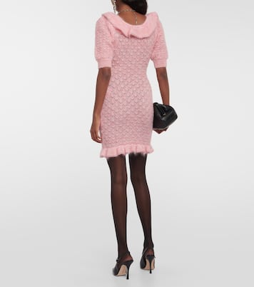 Embroidered mohair-blend minidress | Alessandra Rich