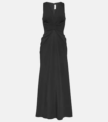 Vestido largo asimétrico drapeado | Victoria Beckham