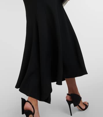 Vestido largo asimétrico drapeado | Victoria Beckham