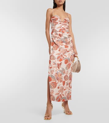 Bedrucktes Maxikleid Noemi aus Leinen | SIR