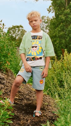 Shorts en denim bordados | Stella McCartney Kids