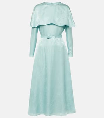 Vestido midi Hadley de mezcla de seda floral | Markarian