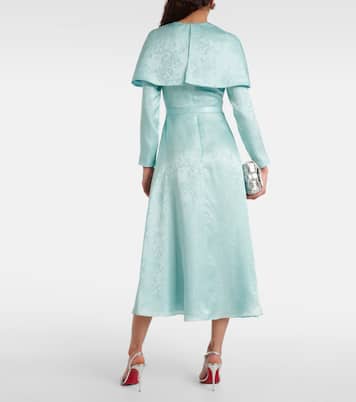 Vestido midi Hadley de mezcla de seda floral | Markarian