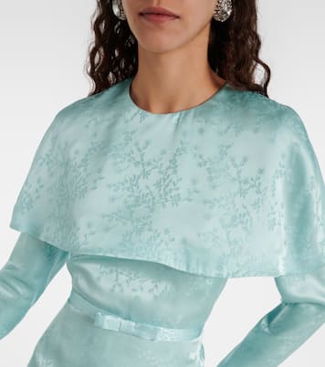 Vestido midi Hadley de mezcla de seda floral | Markarian