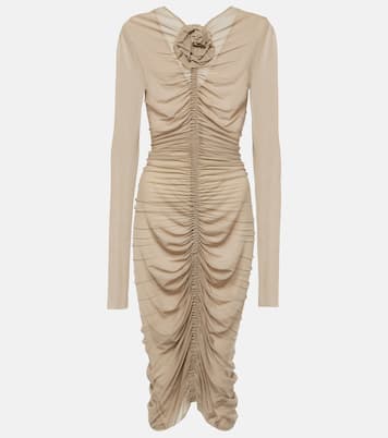 Abito midi in jersey con ruches | Magda Butrym
