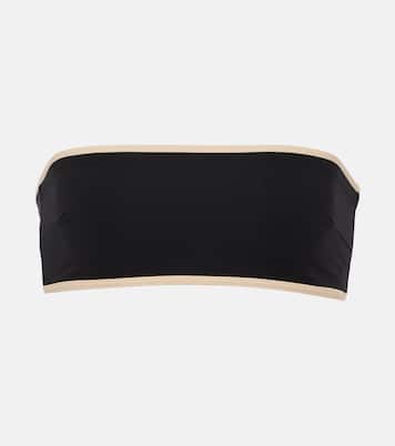 Top de bikini bandeau de jersey | Toteme