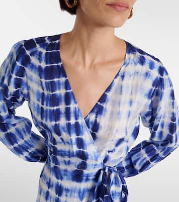 Silk twill wrap dress | Anna Kosturova