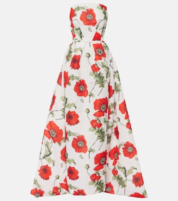 Poppy faille corset gown | Oscar de la Renta