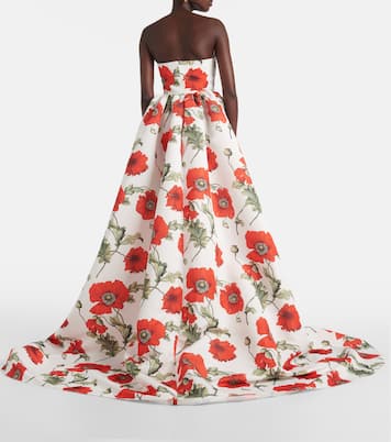 Poppy faille corset gown | Oscar de la Renta