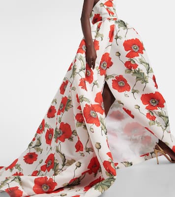 Poppy faille corset gown | Oscar de la Renta