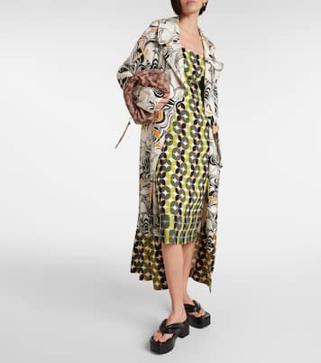 Vestido midi de crepé estampado | Dries Van Noten