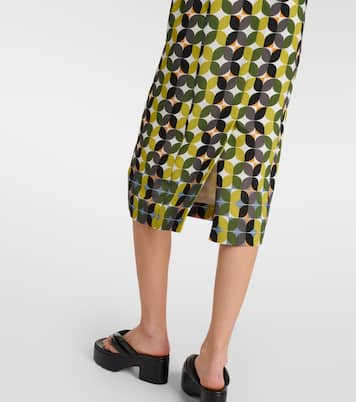 Vestido midi de crepé estampado | Dries Van Noten