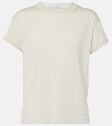 Top in lamé di misto cashmere | Brunello Cucinelli