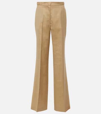 Pantaloni flared in lana, seta e lino | Gabriela Hearst
