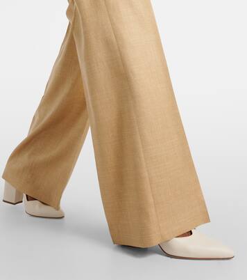 Pantaloni flared in lana, seta e lino | Gabriela Hearst