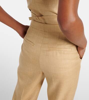 Pantaloni flared in lana, seta e lino | Gabriela Hearst