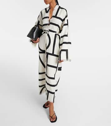 Vestido envolvente Monogram de algodón | Toteme
