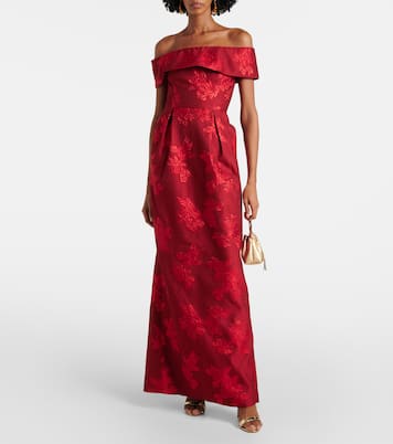 Vestido bustier de fiesta Henrietta con brocado | Rebecca Vallance