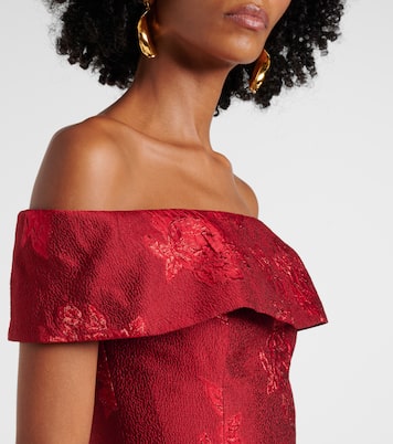 Vestido bustier de fiesta Henrietta con brocado | Rebecca Vallance