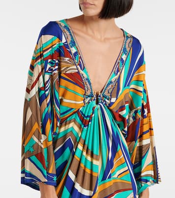Draped printed jersey maxi dress | Camilla