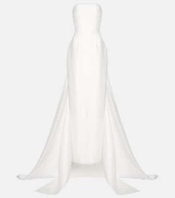 Robe longue de mariée Imani en satin | Solace London
