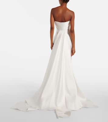 Robe longue de mariée Imani en satin | Solace London