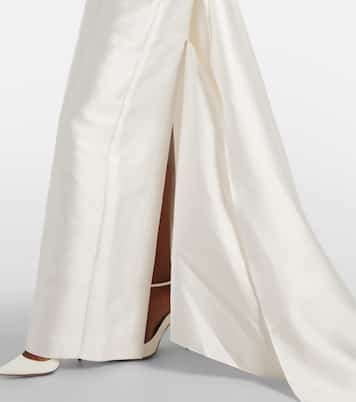 Robe longue de mariée Imani en satin | Solace London