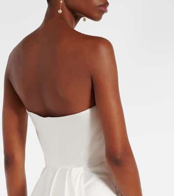 Robe longue de mariée Imani en satin | Solace London