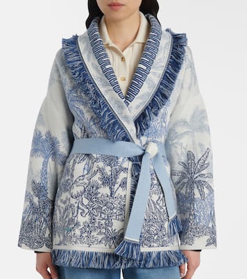 Cardigan Jungle Toile De Jouy in jacquard | Alanui
