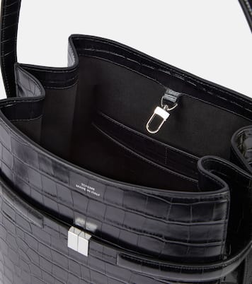 Belted Medium croc-effect leather tote bag | Toteme