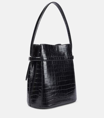 Belted Medium croc-effect leather tote bag | Toteme