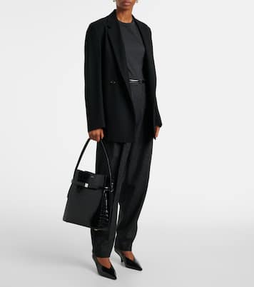 Belted Medium croc-effect leather tote bag | Toteme
