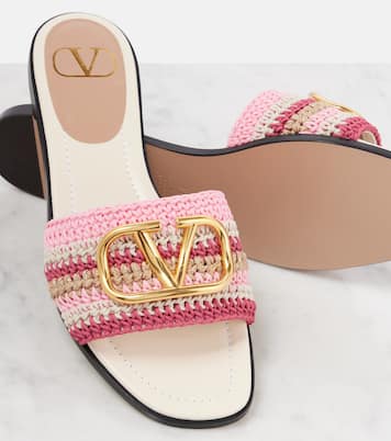 VLogo Signature crochet slides | Valentino Garavani