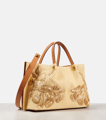 VLogo Medium floral shoulder bag | Valentino Garavani