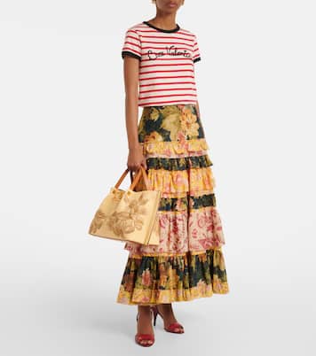 VLogo Medium floral shoulder bag | Valentino Garavani